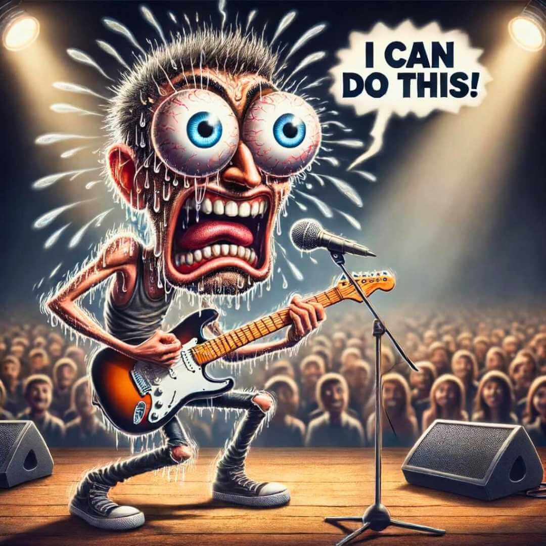 Struggling with Stage Fright and Performance Anxiety: How to Deal with It CFG cable free guitar blog post