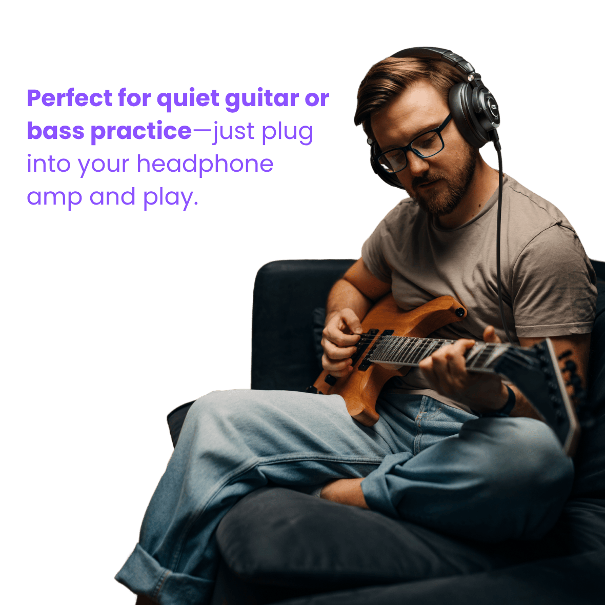 CFG Cable Free Guitar STUDIOSPHERE Monitoring Headphones — For Guitar/Bass, Studio, & Everyday Listening