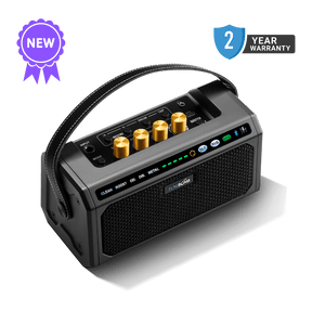 CFG Cable Free Guitar TuneBomb 10W portable rechargeable mini amp for guitar and bass with handle, 5 amp modes, Bluetooth, and built-in effects