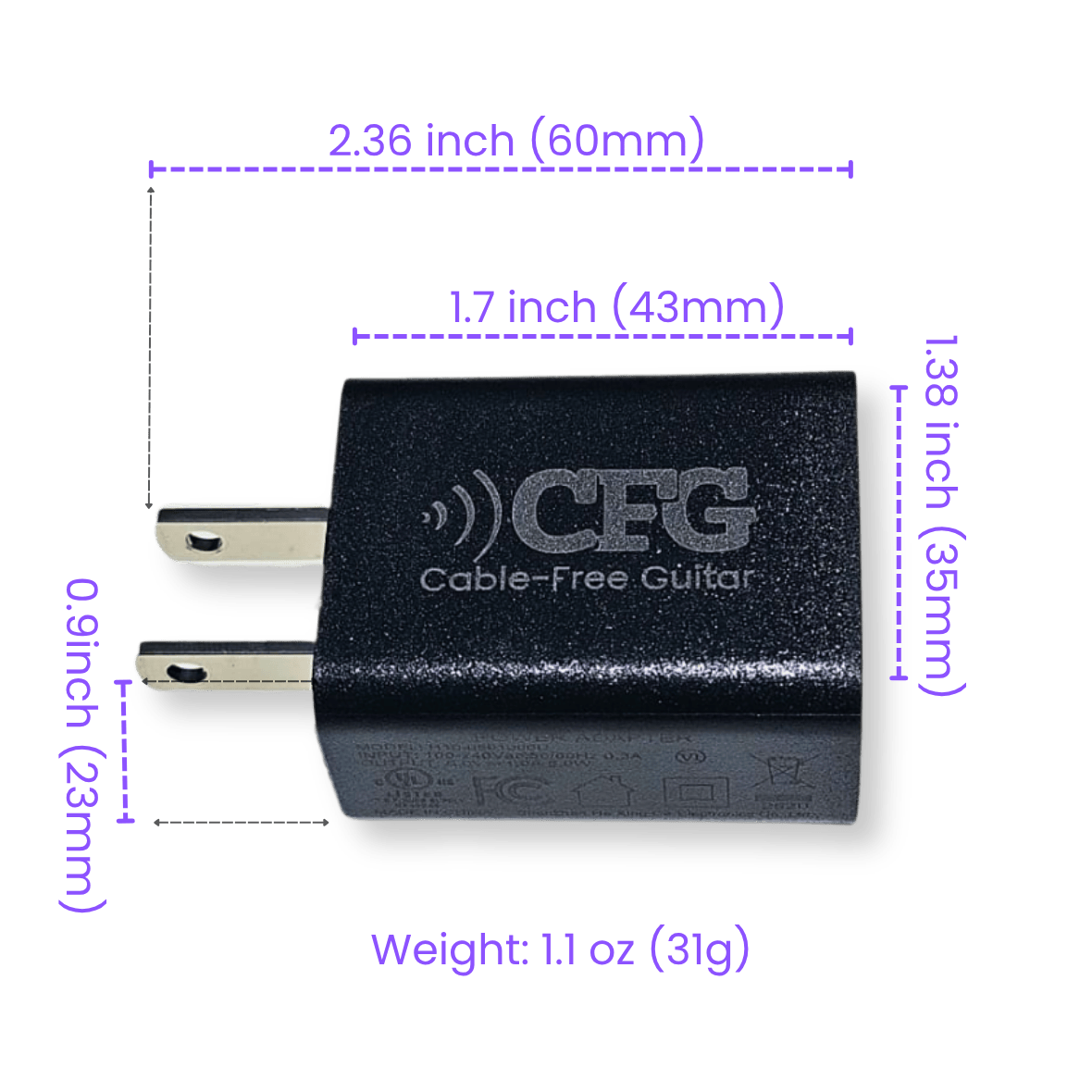 CFG 5V 1A USB Wall Charger – Safe Power for Rechargeable Gear
