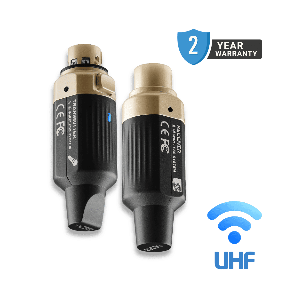 CFG Cable Free Guitar XL-aiR wireless system for dynamic mics microphones rechargeable USB-C range 165 feet 50 meters Pro XLR Audio 6-hour battery