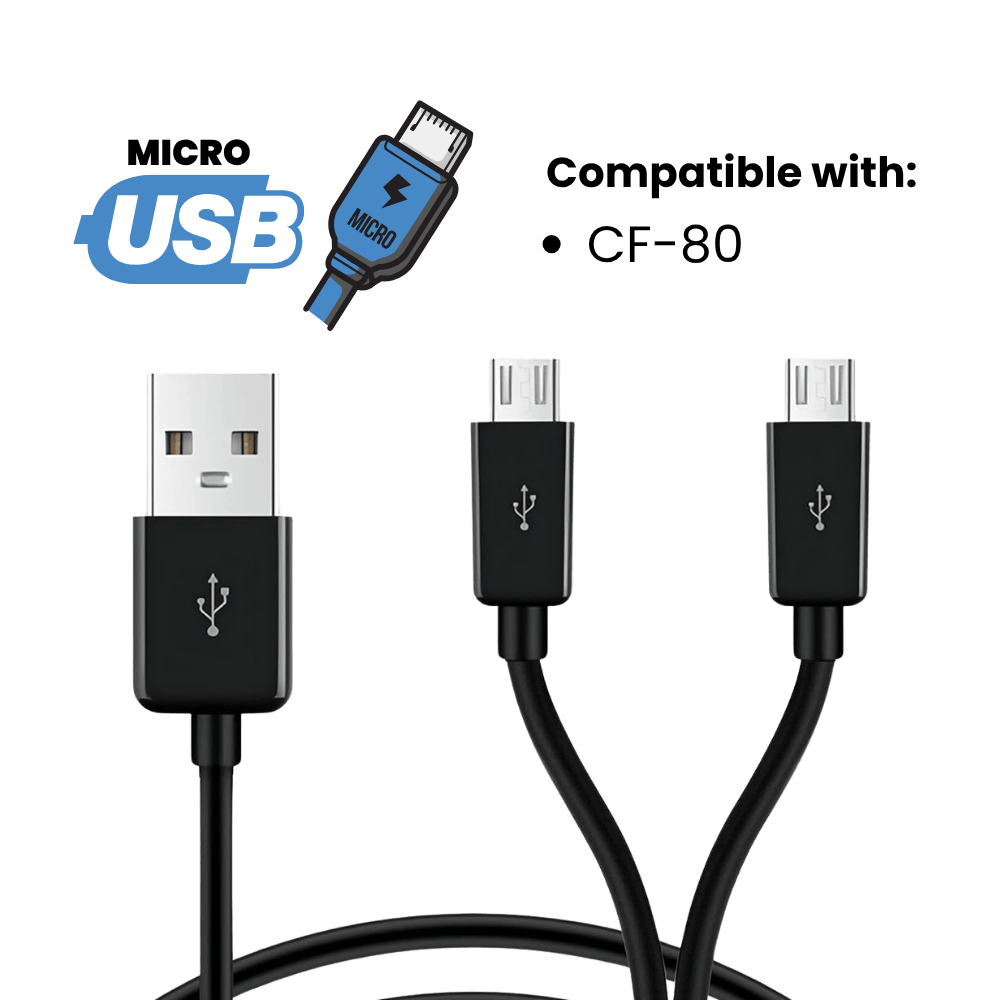 Dual Micro USB Y-Split Charging Cable For the CF-80 & SonikSphere Wireless Systems