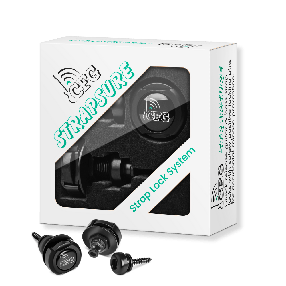 StrapSure Guitar Bass Double Deck Quick Release Strap Locks