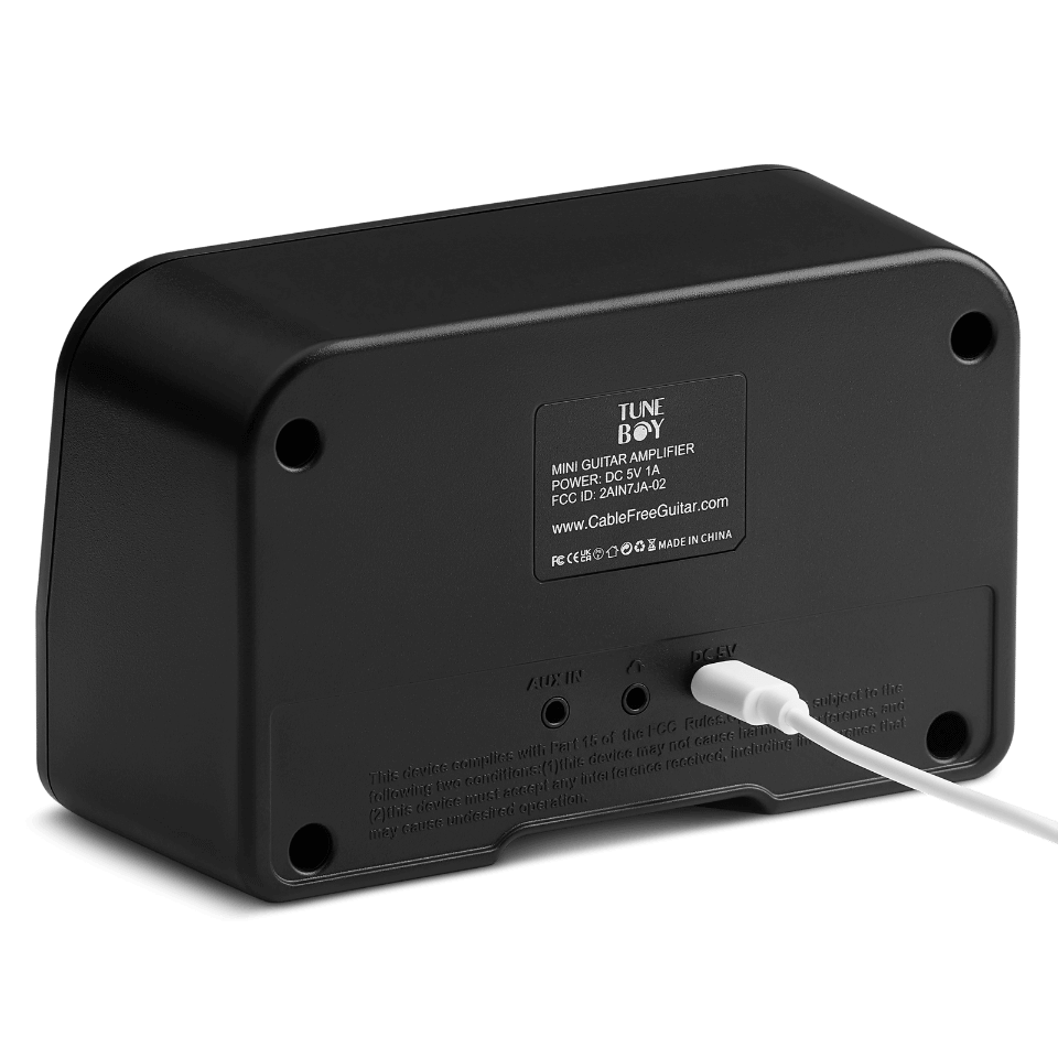 TuneBoy - Portable Rechargeable 5W Mini Guitar & Bass Practice Amp with Clean/Distortion Channels & Bluetooth 5.0