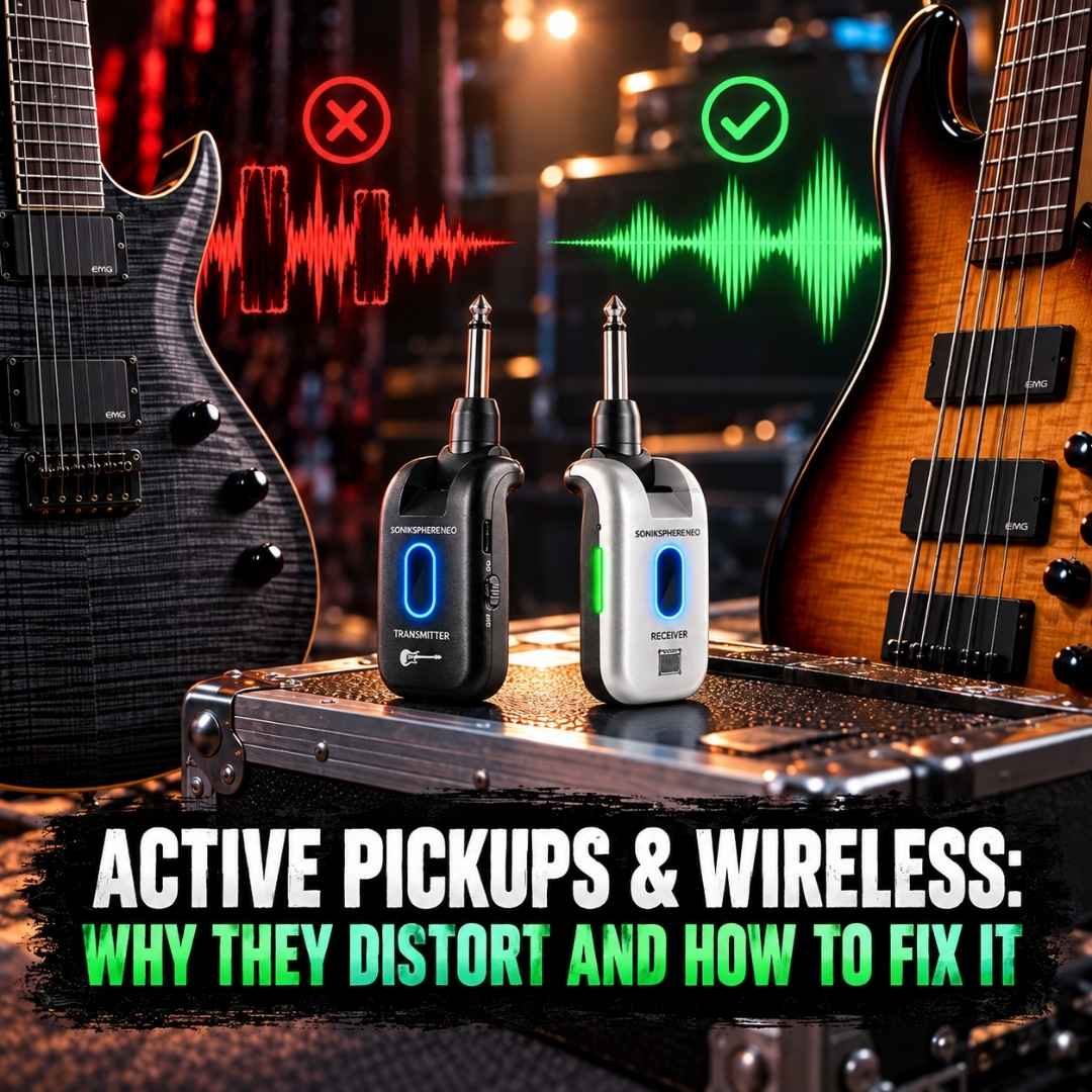 Active Pickups and Wireless Guitar Systems: Why They Distort and How to Fix It
