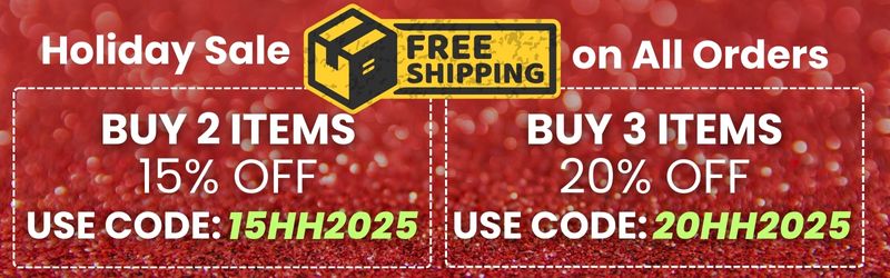 CFG Cable Free Guitar Holiday sale. Free shipping on all orders, 15 percent off when buying 2 items with code 15HH2025, 20 percent off when buying 3 or more items with code 20HH2025.