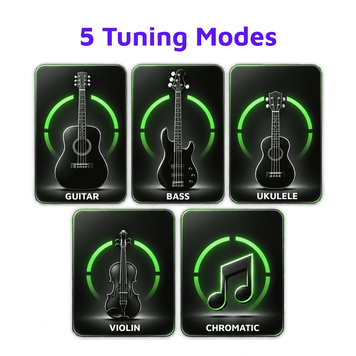 DeadOn clip-on guitar tuner for guitar bass violin ukulele chromatic by CFG cable free guitar 
