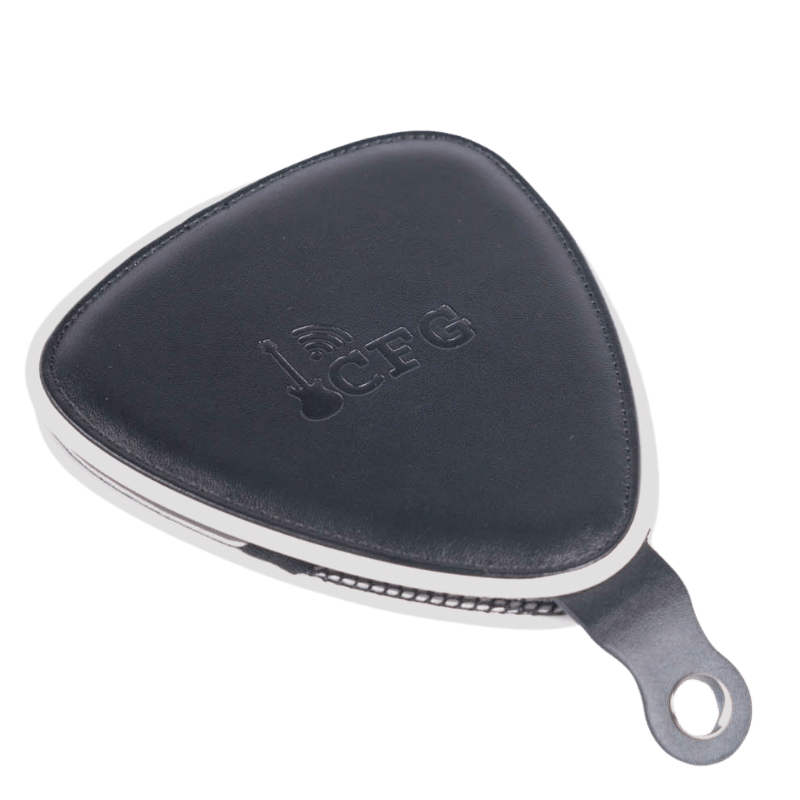 CFG pick shaped wallet with guitar picks